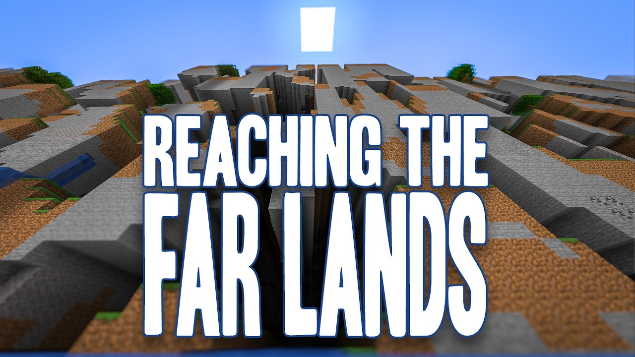KurtJMac's Far Lands arrival video thumbnail, showing Minecraft terrain with the creator's title overlay.